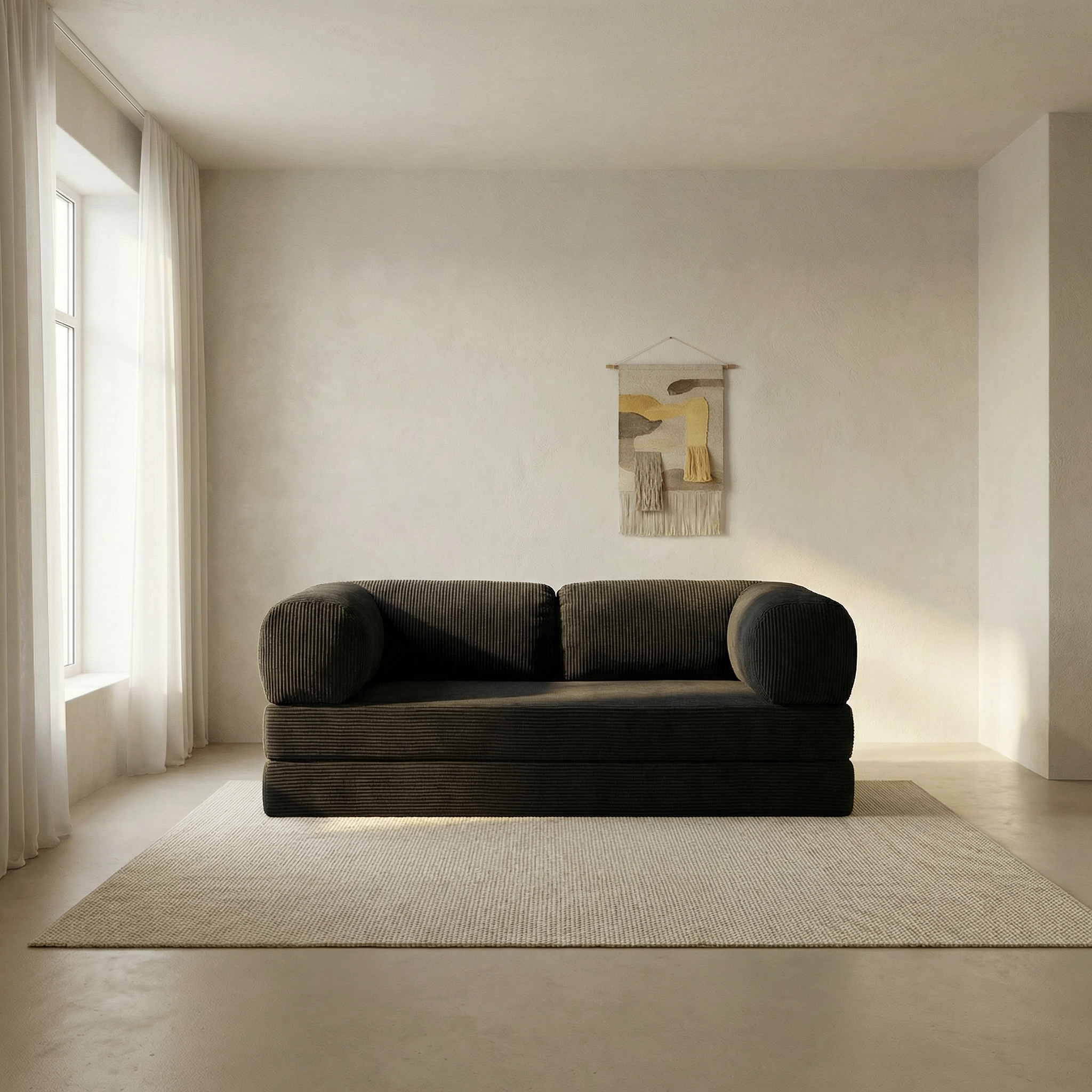 Canapé Lit Modulable ZENORA | Confort & Design Épuré | Noir