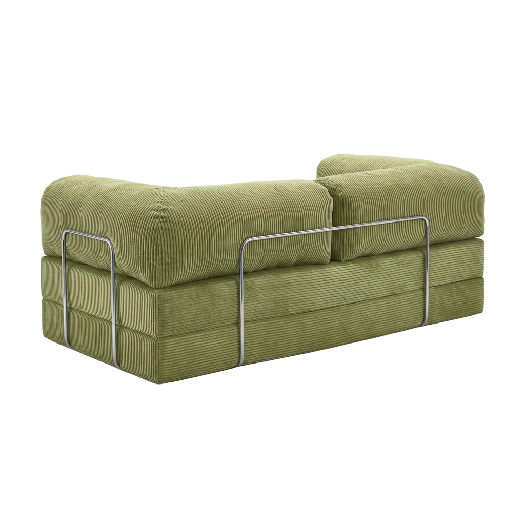 Canapé lit modulable ZENORA Olive design épuré, convertible 