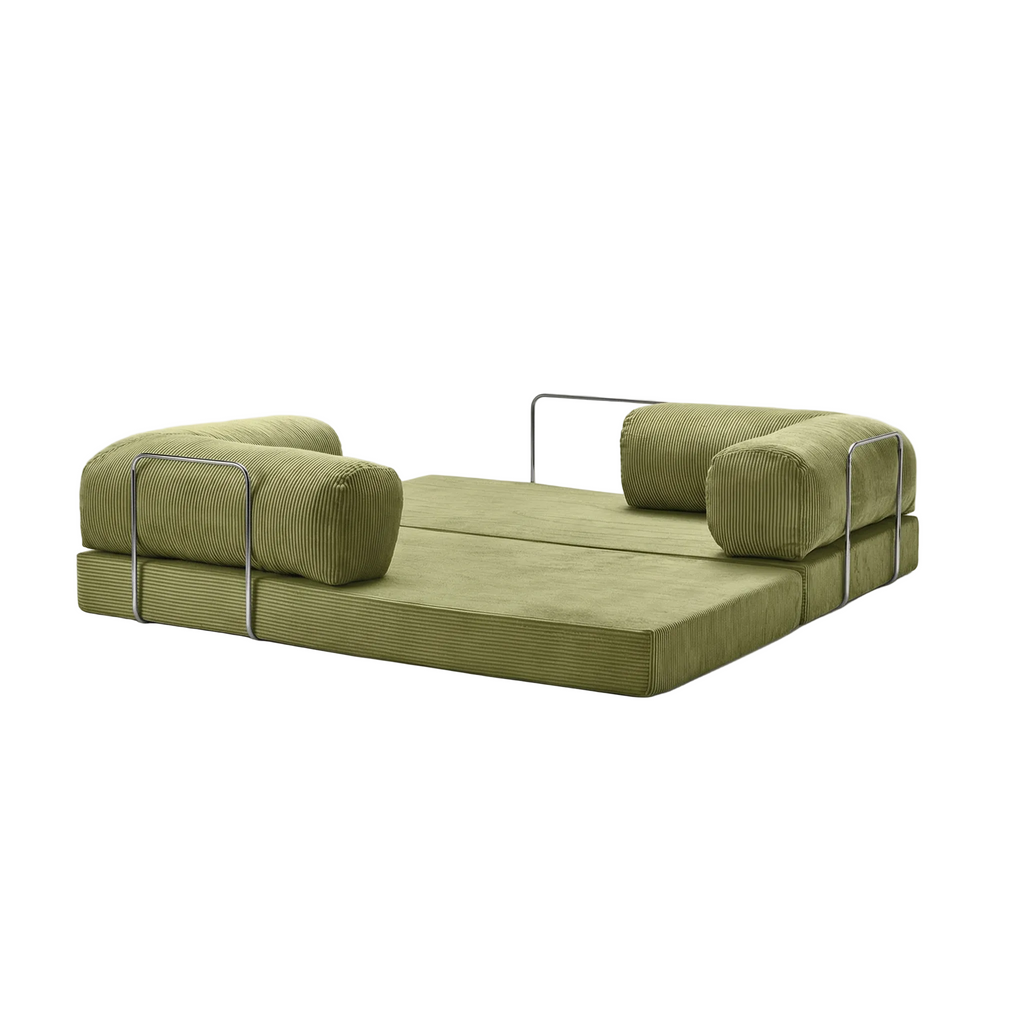 Canapé lit modulable ZENORA Olive design épuré, convertible 