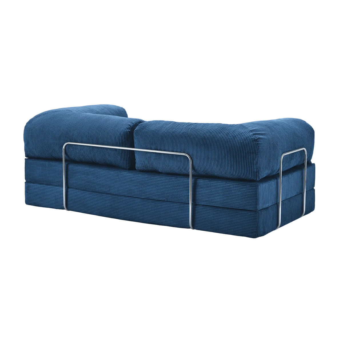 Canapé lit modulable ZENORA bleu design épuré, convertible 