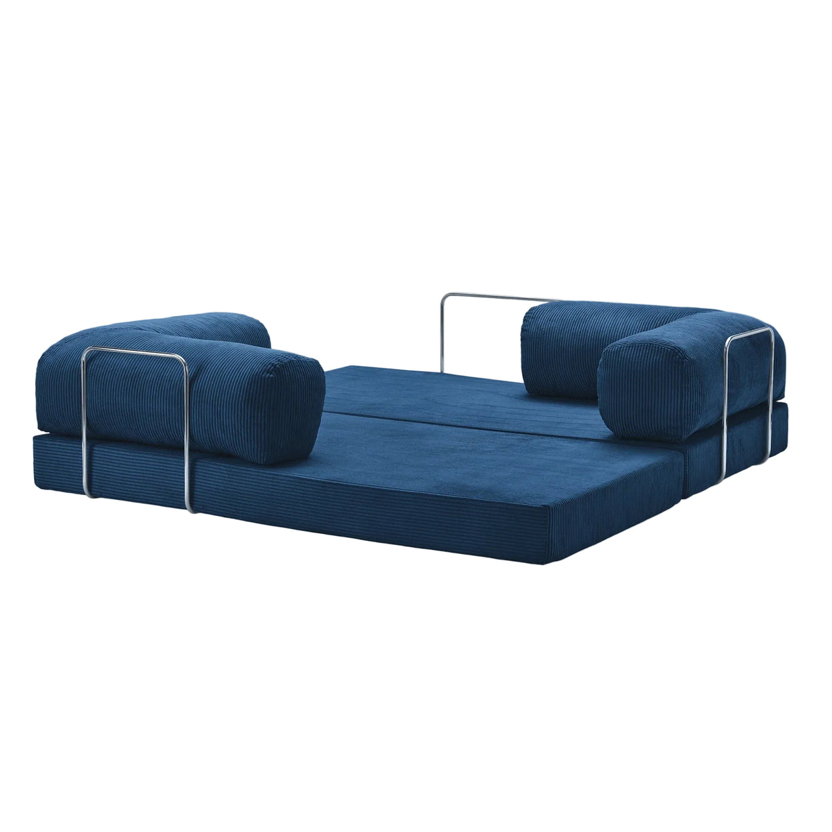 Canapé lit modulable ZENORA bleu design épuré, convertible 