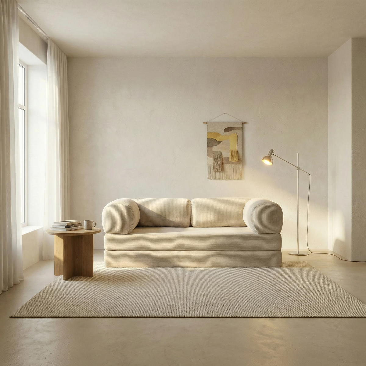Canapé Lit Modulable ZENORA | Design Épuré | Blanc