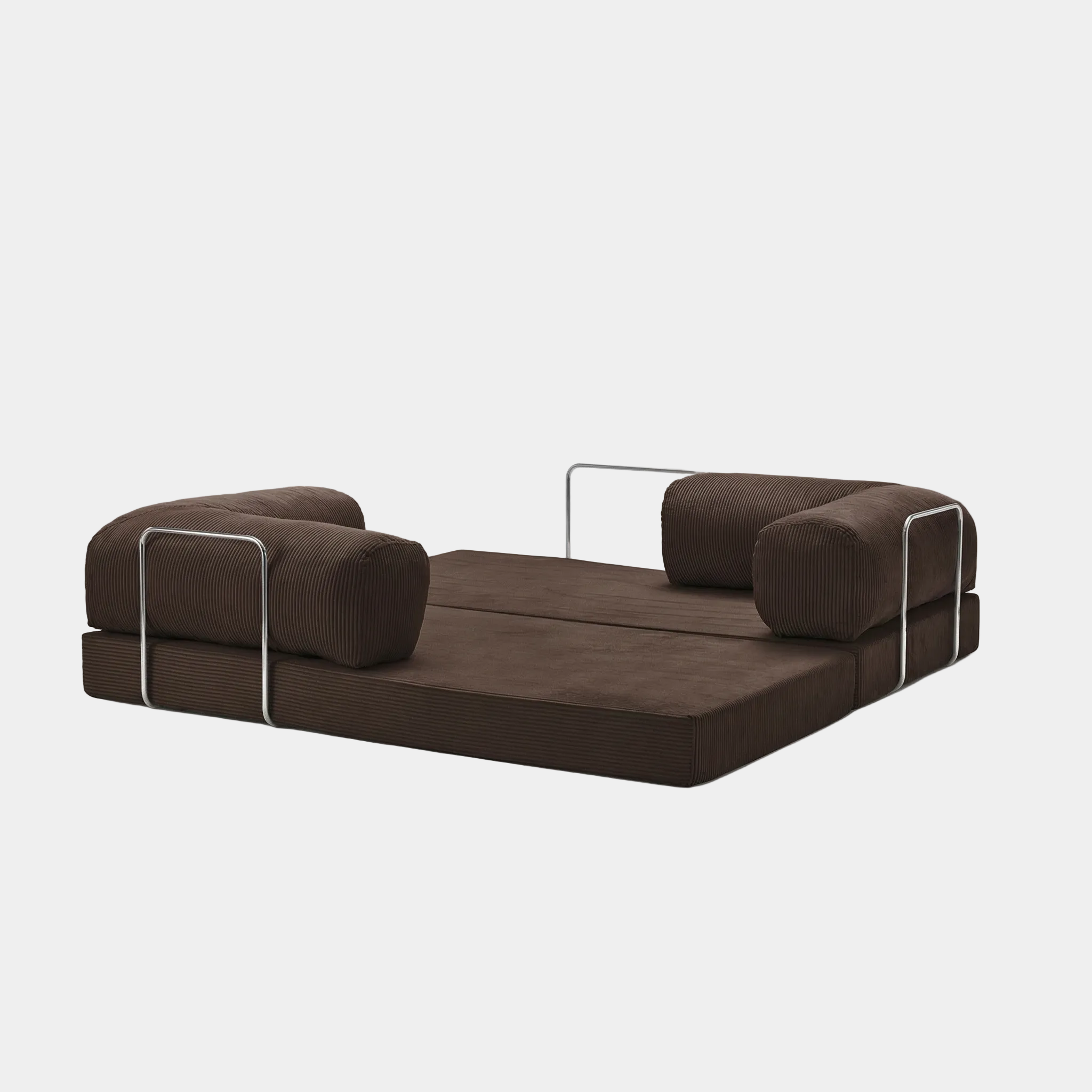 Canapé Lit Modulable ZENORA | Confort & Design Épuré | Marron Foncé