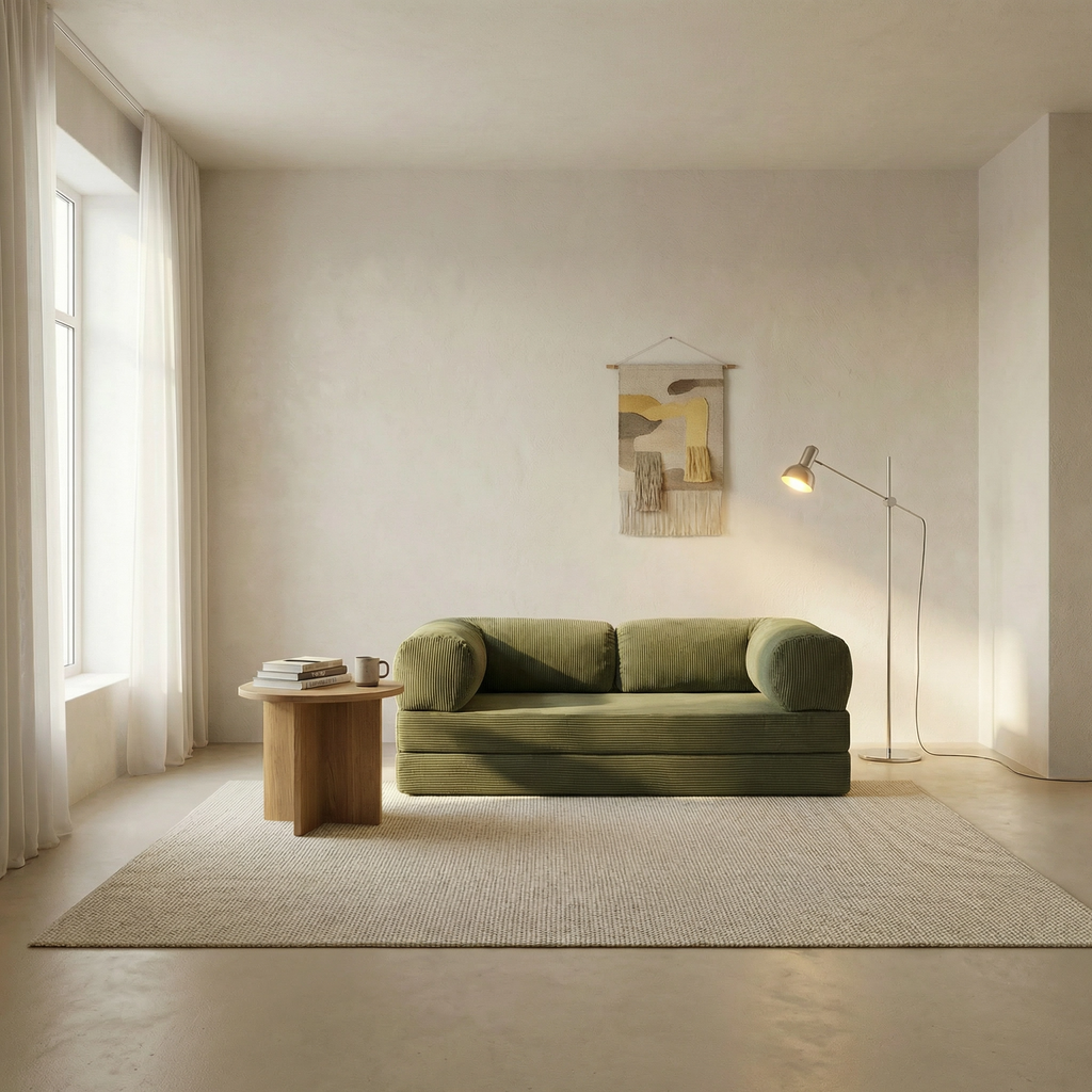 Canapé Lit Modulable ZENORA | Design Épuré | Vert