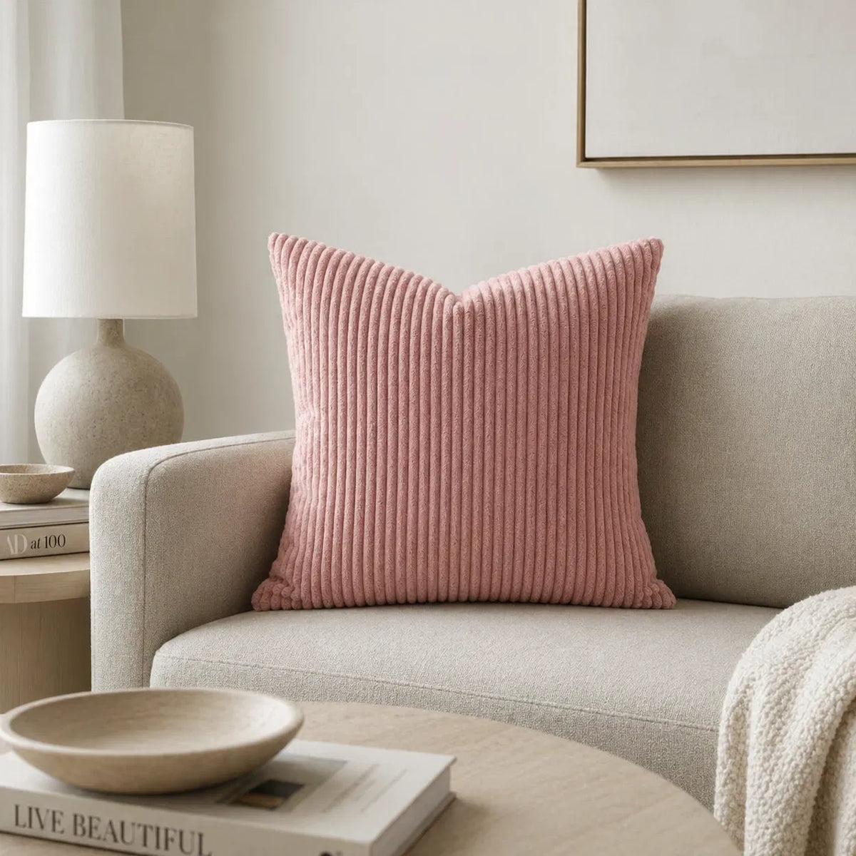 Coussin en Velours - Confort et Style pour Votre Intérieur | Rose poudré