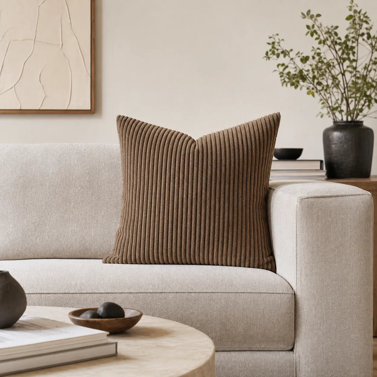 Coussin en Velours - Confort et Style pour Votre Intérieur | sable